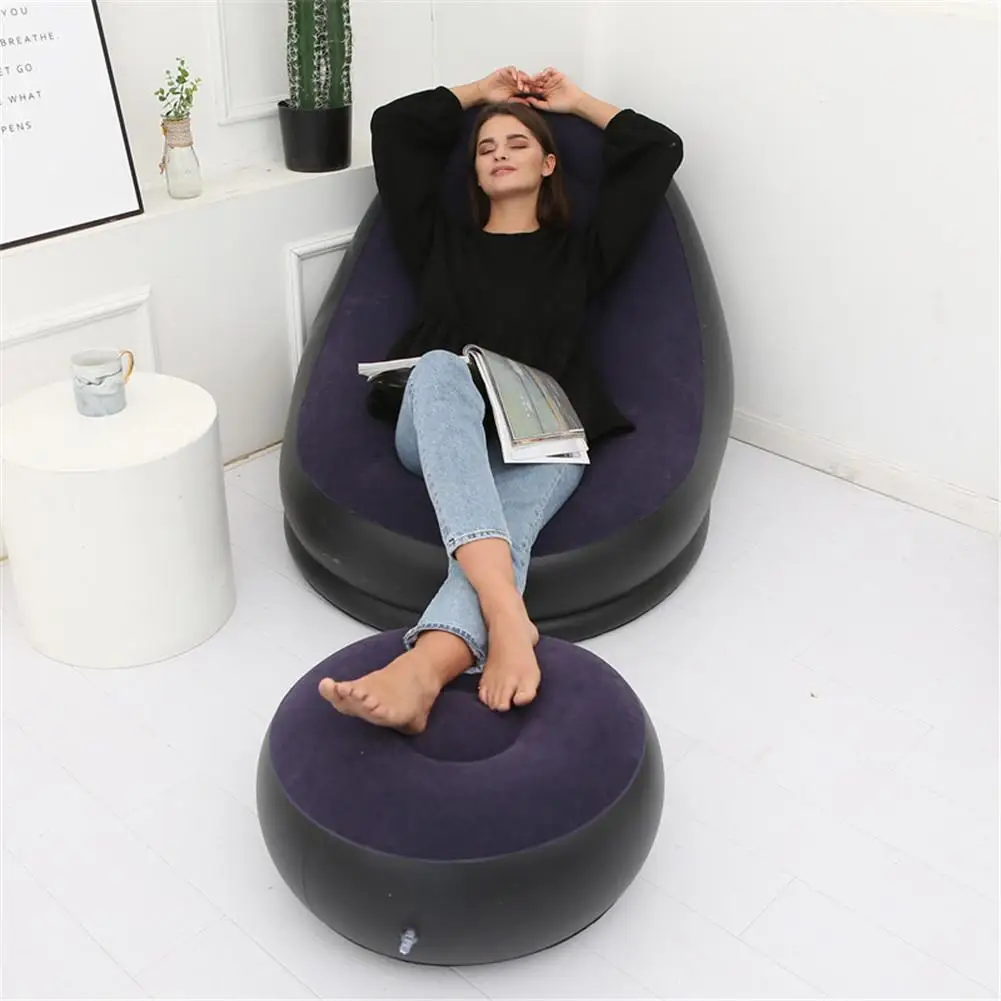 Надувной матрас ленивый диван шезлонг удобные ноги табурет Отдых один Beanbag татами для дома открытый Европа Америка