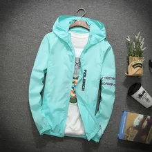 Солнцезащитная одежда Для мужчин одежда на весну и лето-осень стиль корейско-Стиль Slim Fit Красивый модная куртка Подростковая тонкая защита от солнца