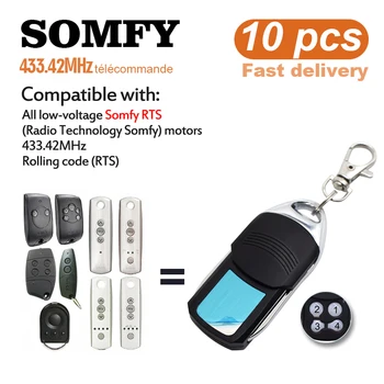 

10X SOMFY RTS SOMFY Keytis NS 2 RTS SOMFY garage door opener 433,42Mhz rolling code remote control Somfy keytis 4 RTS 2020 NEW