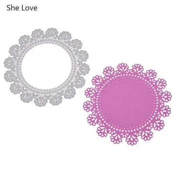 

Chzimade Hollow Round Lace Metal Cutting Dies Stencils For Scrapbooking Card Making Embossing Dies Cut Crafts