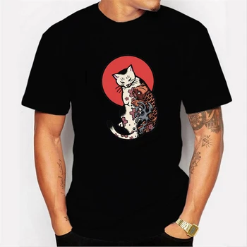 

Hip Hop Japanese Anime Cat T Shirt O-Neck Cartoon Men Women Summer T-Shirt Cool Teenagers Harajuku Cotton Short Sleeve Tee Tops