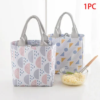 

Lunch Bag Large Capacity Insulation Oxford Fabric Printing Tote Lightweight Muti-function Picnic Thicken Waterproof