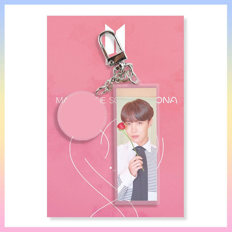 Kpop Bangtan мальчики милый акриловый брелок любовь себя карта душа pciture выглядит кулон брелок для детский веер - Цвет: 9