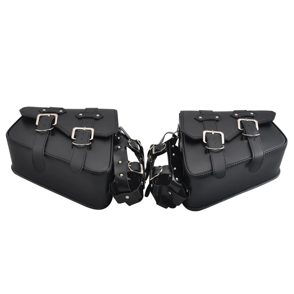 

Motorcycle Touring Side Saddle Bag Tool Bag Motorcycle Autobike PU leather Fuel Oil Bottle Holder for Harley Sportster Universal