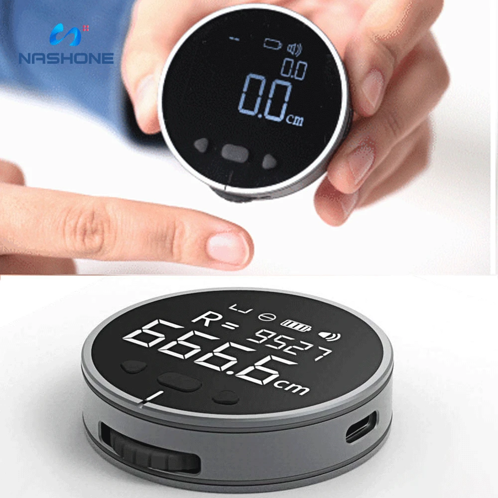 Digital Tape Measure DUKA LCD Digital Meter Electronic Tape Measure Little Q Electronic Ruler Voicebroadcast Digital Mesuring Curve Irregular Object