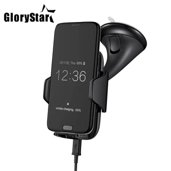 

Charging Car Mount Holder Qi Wireless Charger For Samsung S6 S7 S8 S10 Note5 S6 edge S7 edge Charging Pad Phone For iPhone
