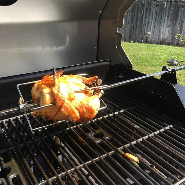 Automatikus Bbq Grill Rotisserie Electric Kültéri Nyárs Pörkölt Rúd Faszén Sertés Csirkehús Kemping Barbecue Szerszámok - Image 6