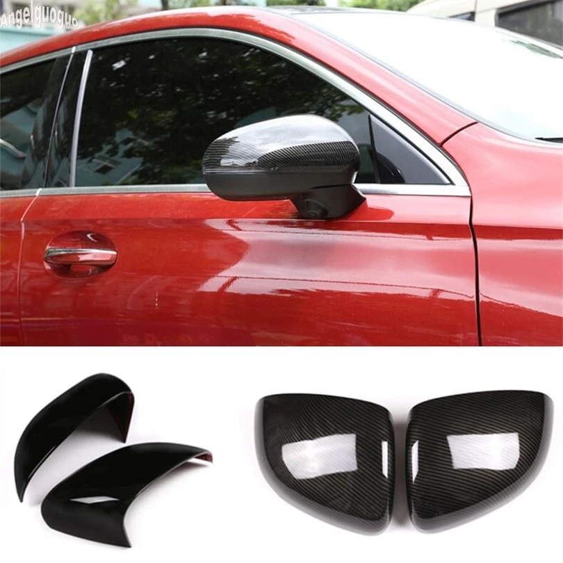 ABS Carbon fiber styling For Mercedes Benz A class W177 A180 A200 A220 2019 up Cars Rearview Mirror Trim Decoration Shell Covers