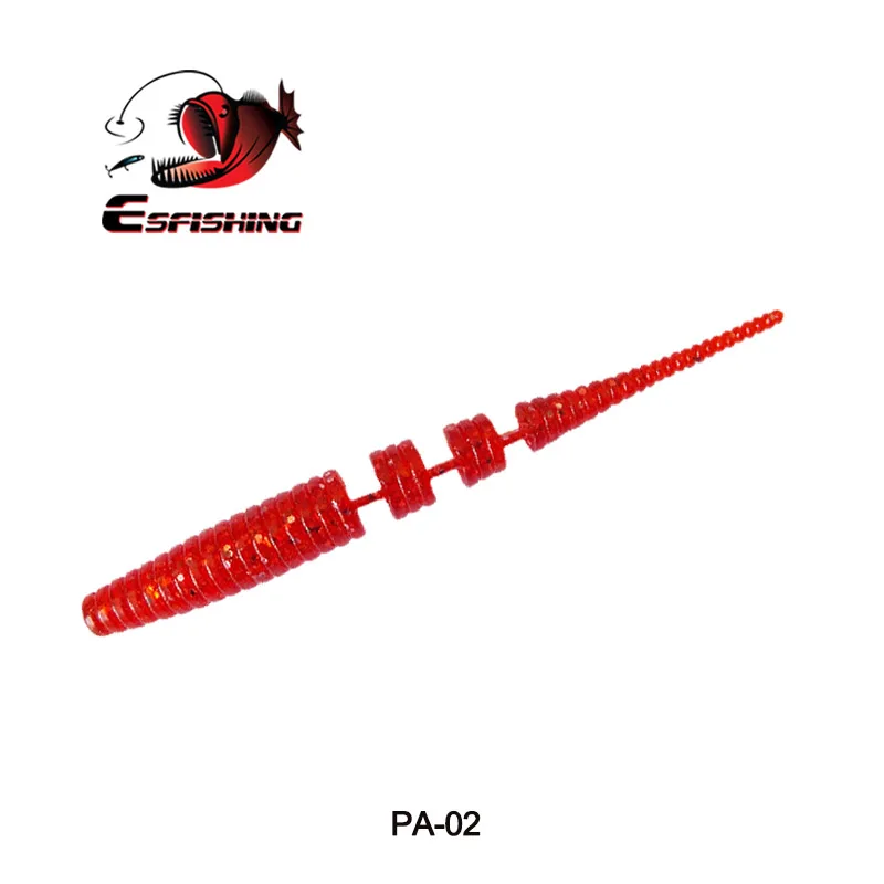 Esfishing, рыболовные приманки, мягкие червные приманки Polaris 95 мм, 2,9 г, 6 шт., для ловли карпа, в соленой воде, Китай, PVA Iscas, искусственные кренкбейты - Цвет: PA02