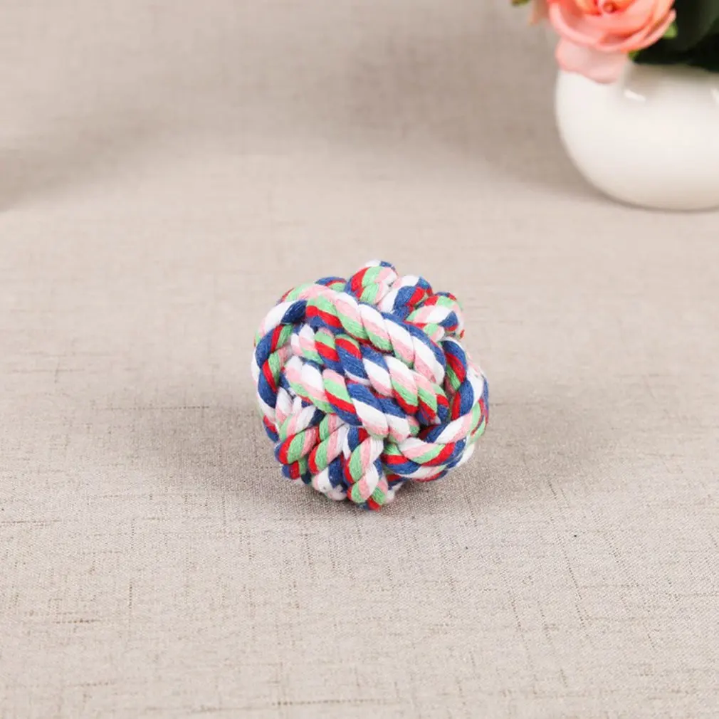 Pet Cotton Rope Bite Toy Ball Bite-resistant Molar Dog Bite Ball Hand-woven Tooth Ball Toy Dog Supplies