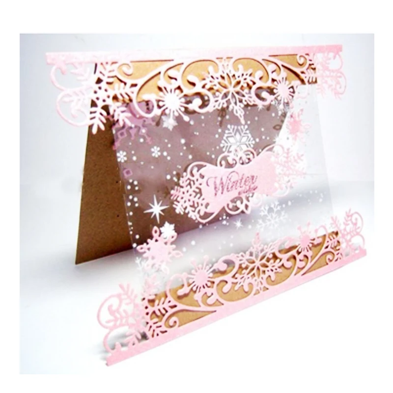 Штампы для резки металла зимние снежинки границы края скрапбукинга papercraft карты