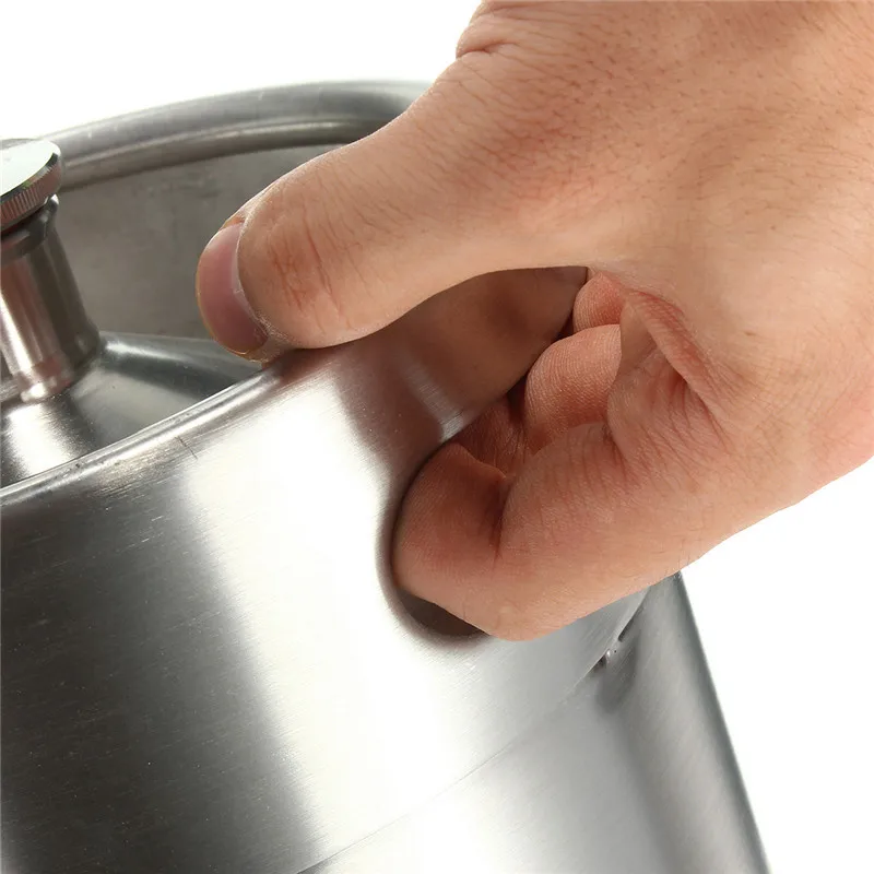 

5L Mini Beer Keg Stainless Steel Pressurized Growler for Craft Beer Dispenser System Home Brew Beer Brewing