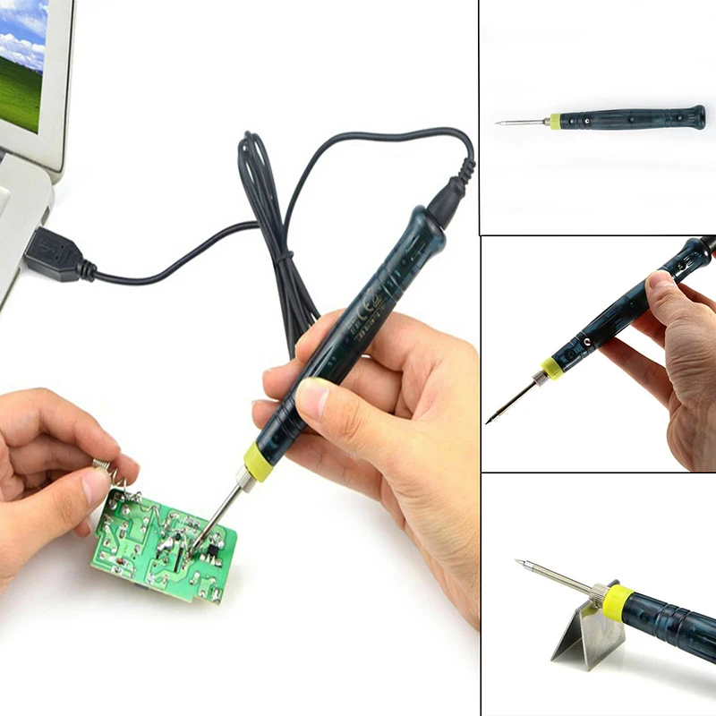 USB Mini 5 в 8 Вт Электропитание USB паяльник ручка наконечник сенсорный переключатель Набор DIY портативный нагрев сварочный паяльник инструменты