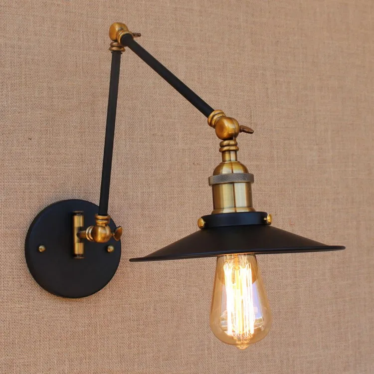Регулируемый длинный Поворотный Настенный светильник Edison Ретро винтажный настенный светильник в стиле лофт промышленный настенный светильник
