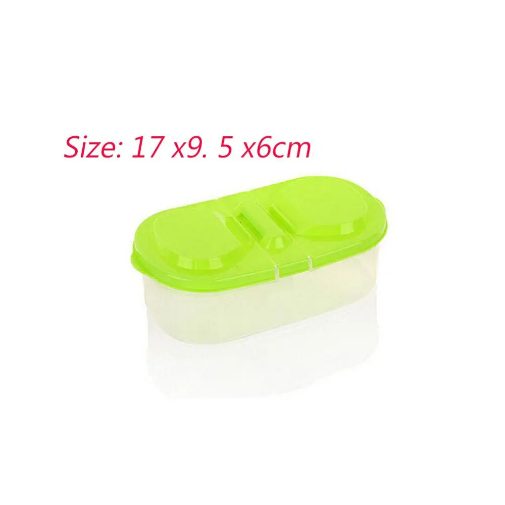 plastic green Круглый 304 термоизоляционный Ланч-бокс из нержавеющей стали с силиконовым покрытием Герметичный пищевой контейнер Bento box - Цвет: plastic green