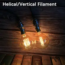 Ретро лампа G80 40 Вт/60 Вт винтажная лампа Эдисона B22 Лампа накаливания 220 В спиральная/вертикальная лампа накаливания промышленная внутренняя отделка