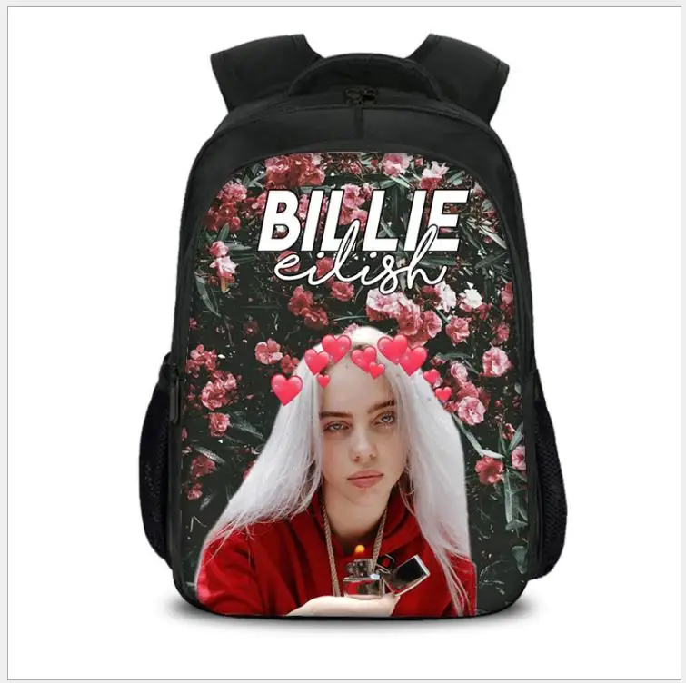 as pictures Billie Eilish рюкзак для школы 16 дюймов Детские рюкзаки Детский рюкзак для девочек и мальчиков Mochila Escolar - Цвет: as pictures