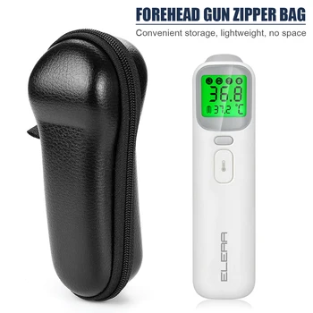 

Forehead Thermometer Storage Bag Portable PU leather Waterproof Shockproof Protective Thermometer Orginazer Case
