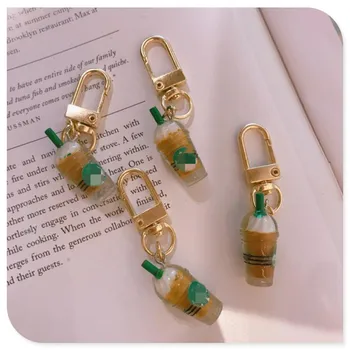 

2019 NEW Creative Chocolate Star Milk Tea Coffee Key Chain Resin Model Bag Pendant Cute Fashion