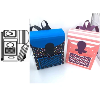 

3D Backpack Storage Bag Metal Cutting Dies for DIY Scrapbooking Paper Cards Crafts Making 2020 New Diecut