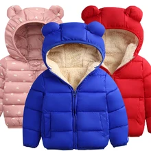 Куртки для младенцев; сезон осень-зима; куртки для новорожденных девочек; пальто для малышей; детская хлопковая теплая верхняя одежда с капюшоном для маленьких мальчиков