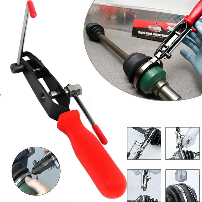 

2pcs Auto Cable Type Hose Clamps CV Joint Clip Banding Install Tool