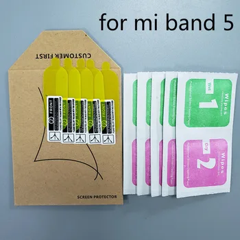 

5Pcs Protective Film For Xiaomi Mi Band 5 Smart Wristband Full Screen Protector Soft TPU Film Not Tempered Glass