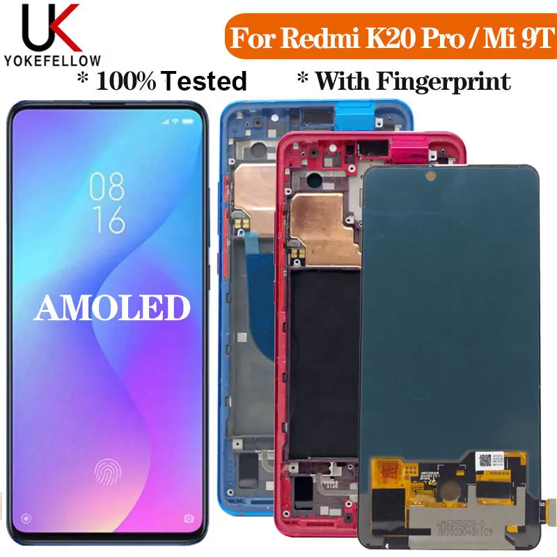 6 39 'ɺMOLED для XiaoMi 9T Pro ЖК-дисплей MI с рамкой сенсорный экран дигитайзер сборка