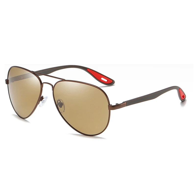 Brown-Tea SIMPRECT TR90 поляризационные солнцезащитные очки для мужчин UV400 Высокое качество пилот солнцезащитные очки ретро антибликовые водительские солнцезащитные очки для мужчин - Цвет линз: Brown-Tea