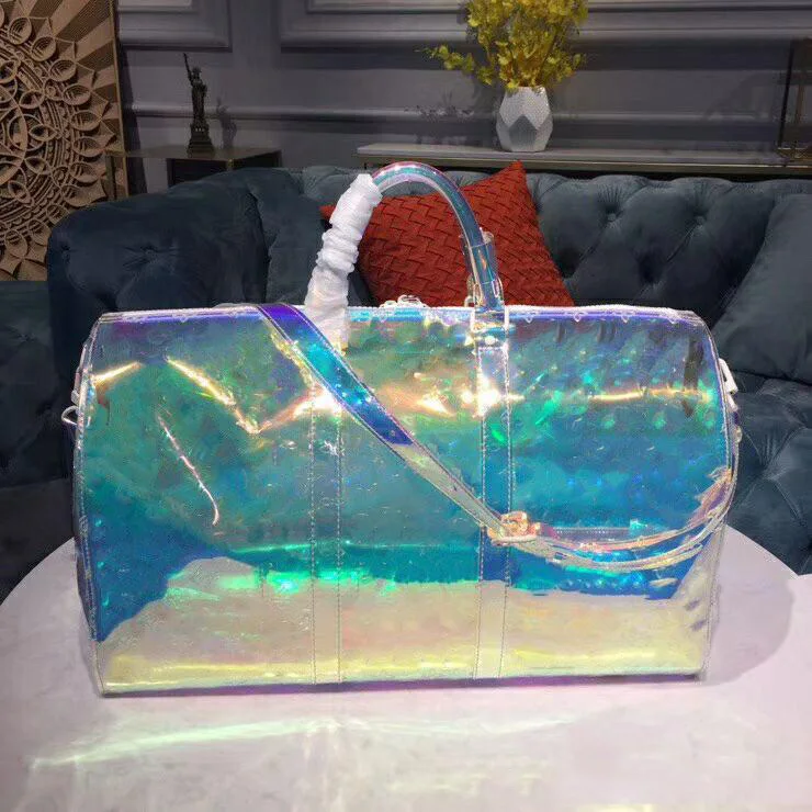 

2019 designer New best quality transparent laser duffle bags fashion bag travel shoulder handbag big capacity bag kEePall
