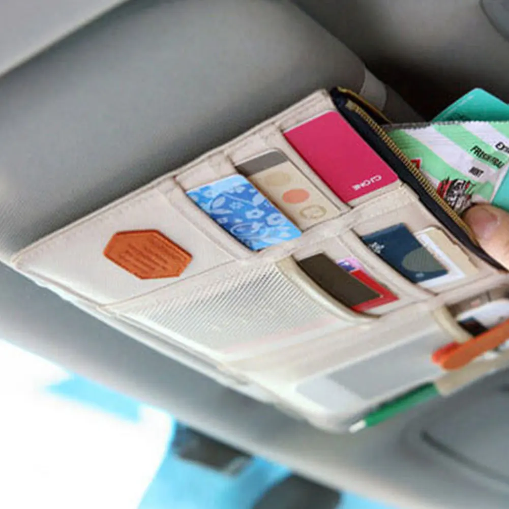 Мобильный телефон Note Document Auto Interior Bill большая емкость ручка сетка чехол для хранения на молнии козырек органайзер для автомобиля Экономия пространства
