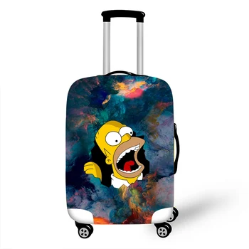 

Elastic Luggage Protective Cover Case For Suitcase Protective Cover Trolley Cases Covers 3D Travel Accessories Simpsons Pattern