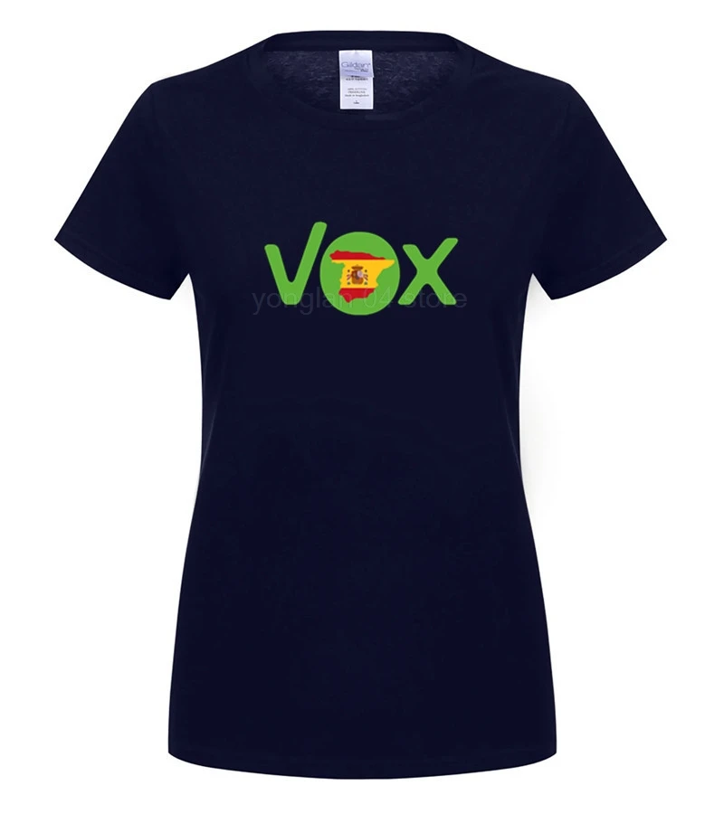 Модная летняя футболка из хлопка, креативная графическая футболка VOX - Цвет: women navy