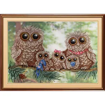 

Set for embroidery cross stitch MP Studio РК-503 "Dad, Mom, I... OWL family