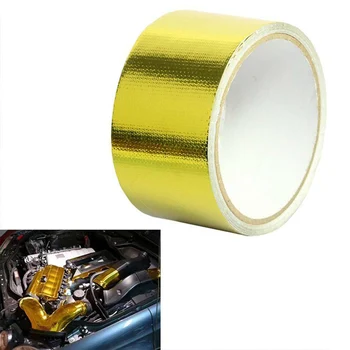 

Newly 50mmx10M Reflective High Temperature Gold Roll Adhesive Heat Shield Wrap Tape Packing Accessory TE889