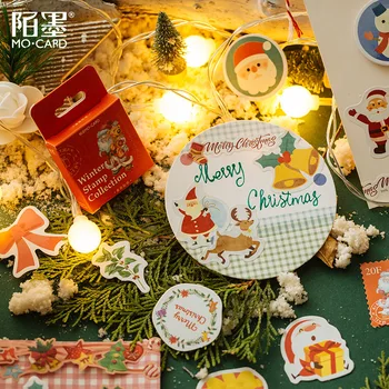 

45PCS/PACK Kawaii Christmas Stamp Snow Man Sticker Scrapbooking Stickers Marker Diary School Stationery Bullet Journal sl2677
