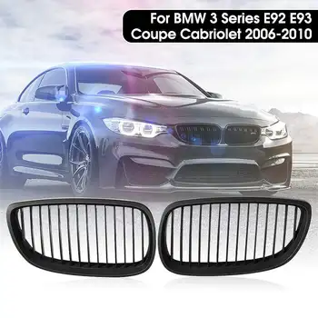 

2x Auto Front Bumper Kidney Grill Racing Hood Grille Matte Black For BMW 3 Series E92 E93 Coupe Cabriolet 2006 2007 2008 09 2010