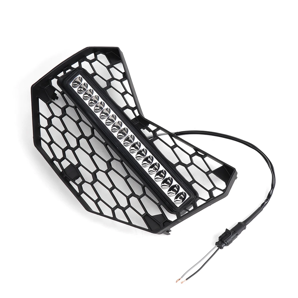 KEMIMOTO UTV Черный Премиум передний бампер сетка гриль с светодиодный световой бар для Can Am Maverick X3