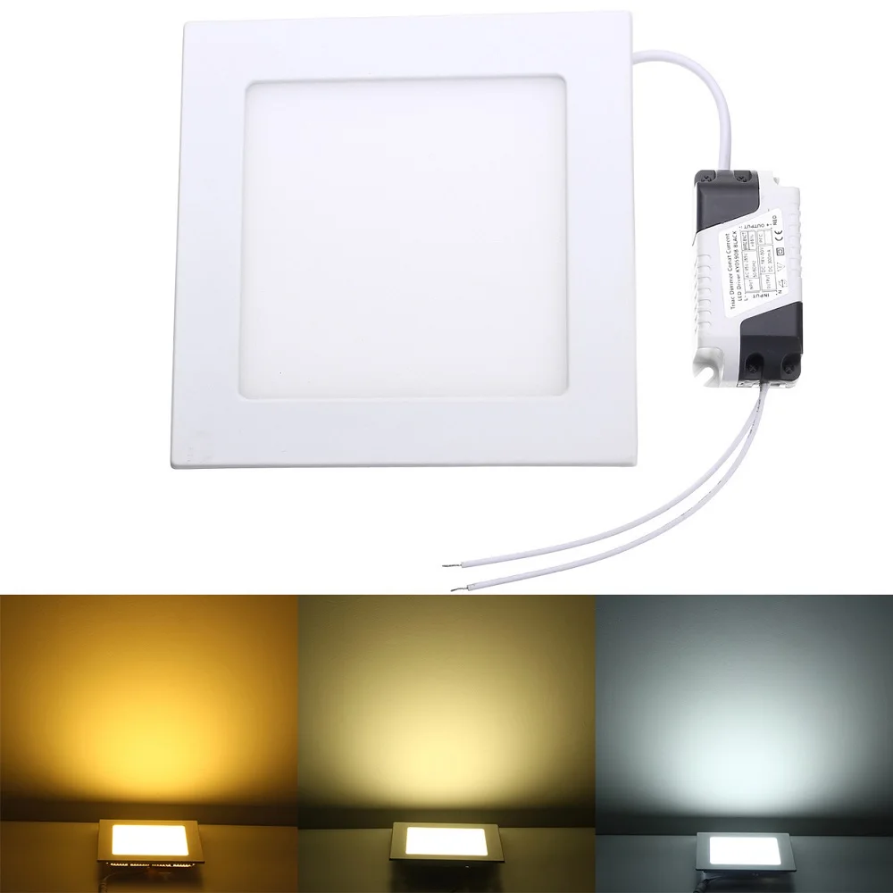 

9W Square Ultra Thin Ceiling Energy-Saving LED Panel Light Ceiling Lights indoor for home lighting AC 85-265V