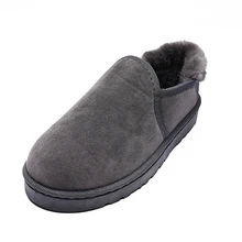 Зимняя Мужская модная теплая обувь; обувь без застежки; хлопковая обувь для езды на велосипеде; простая повседневная Уличная домашняя обувь из замши