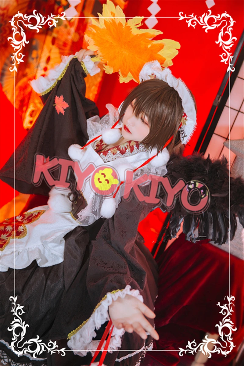 

KIYO-KIYO TouHou Project Cosplays Shameimaru Aya Cosplay Costume halloween lolita Maid dress female Custom made