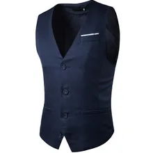 Стиль корейский Стиль Повседневный приталенный модный бренд мужской нагрудный смешанный цвет Однорядный костюм с тремя пряжками жилет