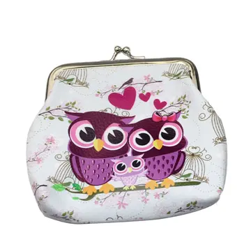 

New Digital Printing Owl Zero Wallet Fashion Trend Durable Clip Small Wallet Cone Purse Women's Handbag