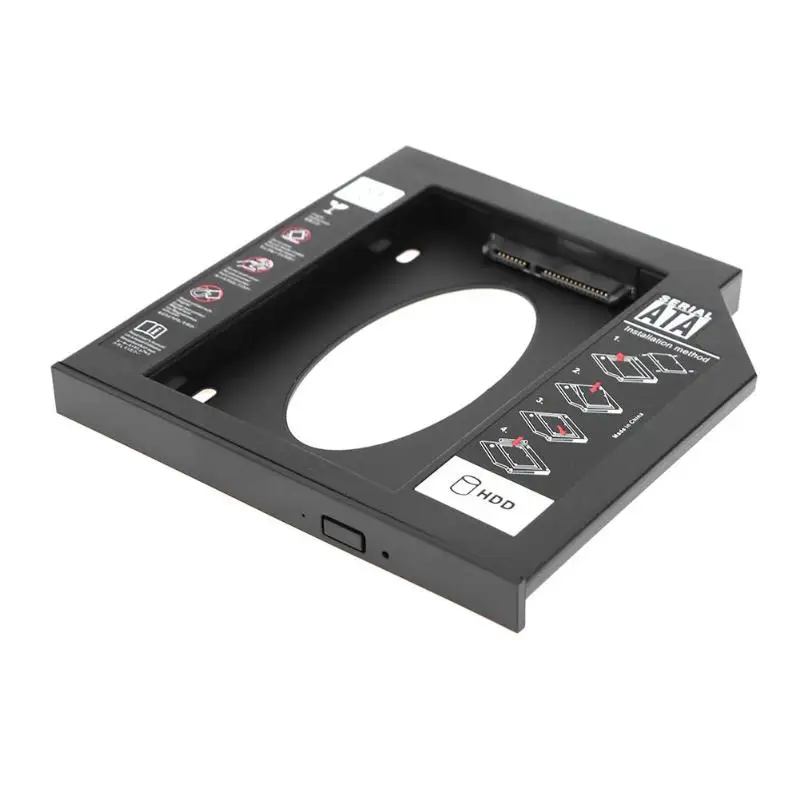 Горячая Распродажа 23S1B 2,5 дюймов SATA1 \ 2 \ 3 HDD твердотельный жесткий диск SSD двухканальный жесткий диск Оптический отсек слот Caddy лоток для 12,7 мм ноутбука