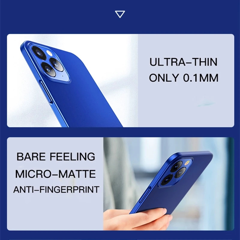 Sleek Matte Shockproof Ultra-Thin Phone Case - Solid Color
