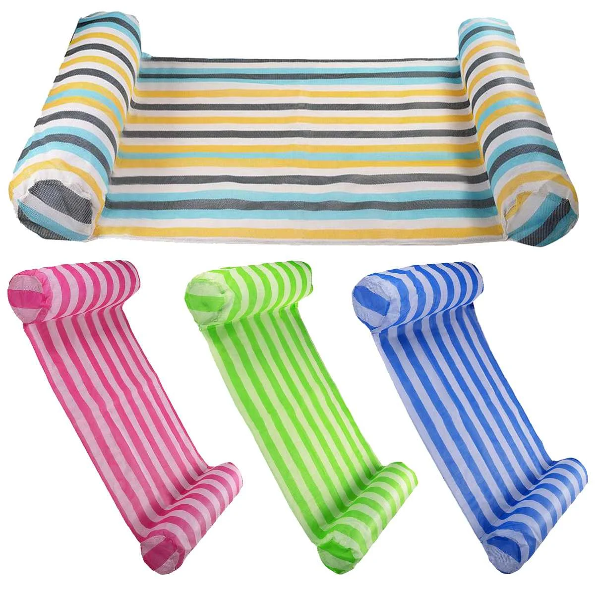 

Water Sports Inflatable Float Bed Swimming Pool Lounge Chair for Kids Adult New High-End Floating Hammock PVC 130x70cm