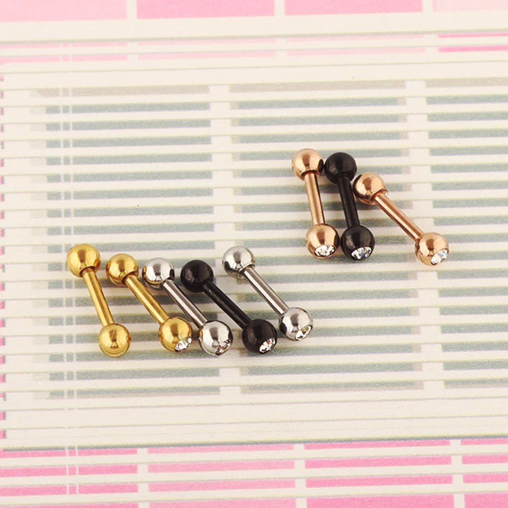 Star Prong set  Ear Cartilage Piercing Tragus Helix Studs Piercing Body Jewelry 16g Stianless Steel Earrings