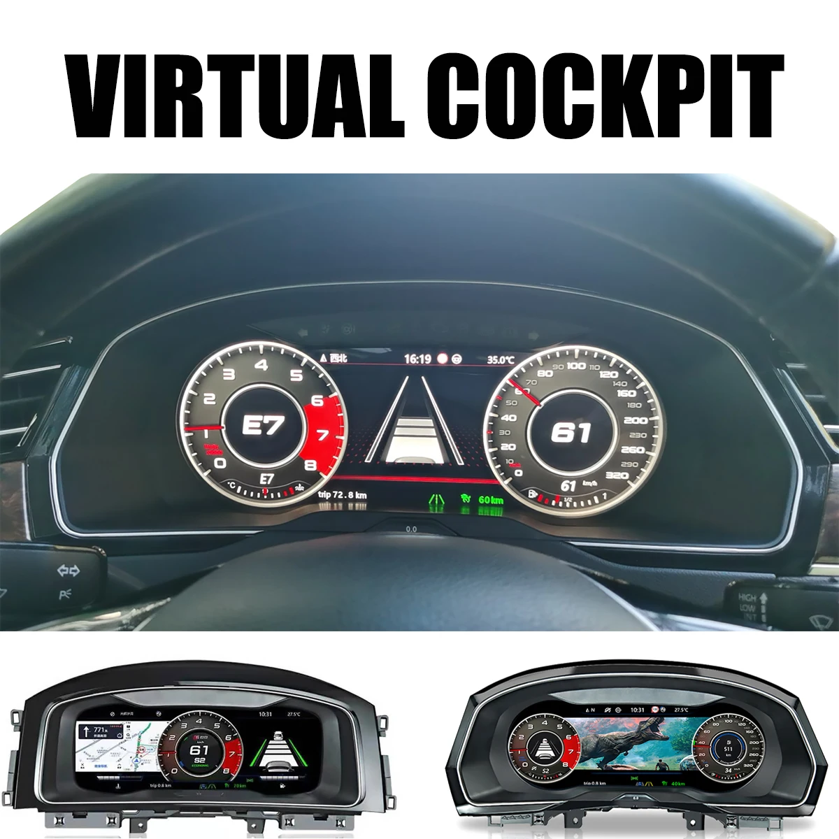 Digital Virtual Cockpit For VW Golf 7 R GTI MK7 MK7.5 PASSAT B8 CC