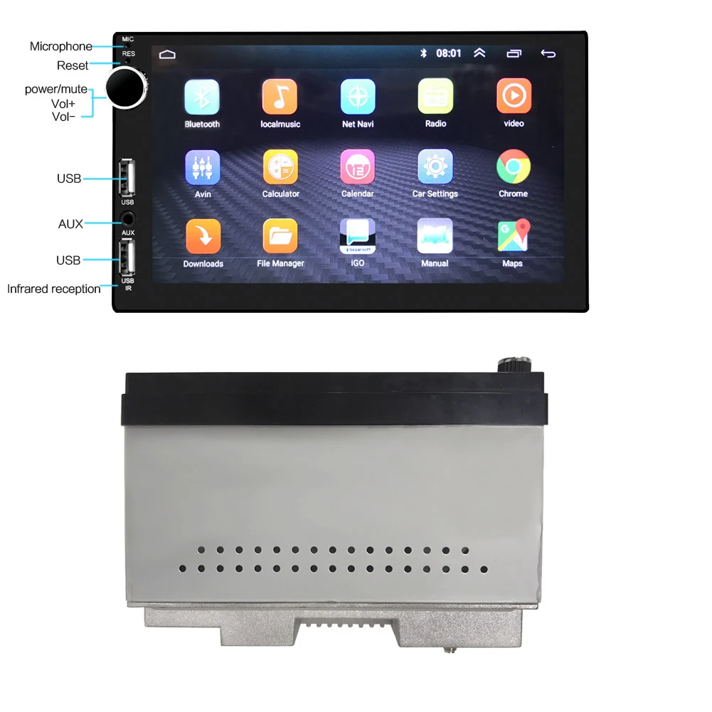 7 дюйм радио плеер gps Навигация FM Android Универсальная музыка четырехъядерный