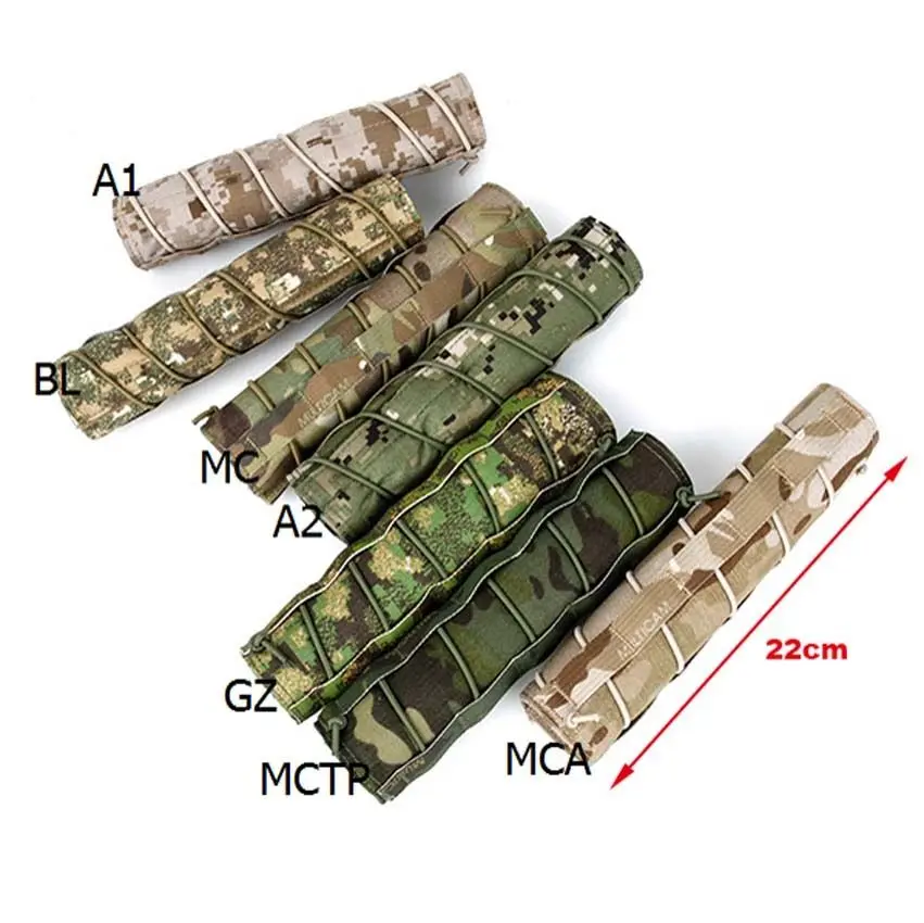 

TMC22CM Tactical Multicam Airsoft Rifle Silencer Suppressor Cover Quick Release